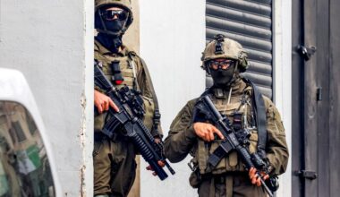 Israeli army soldiers deploy during a military operation at the Jalazun camp for Palestinian refugees north of Ramallah in the Israeli-occupied West Bank on October 14, 2026. (AFP Photo)