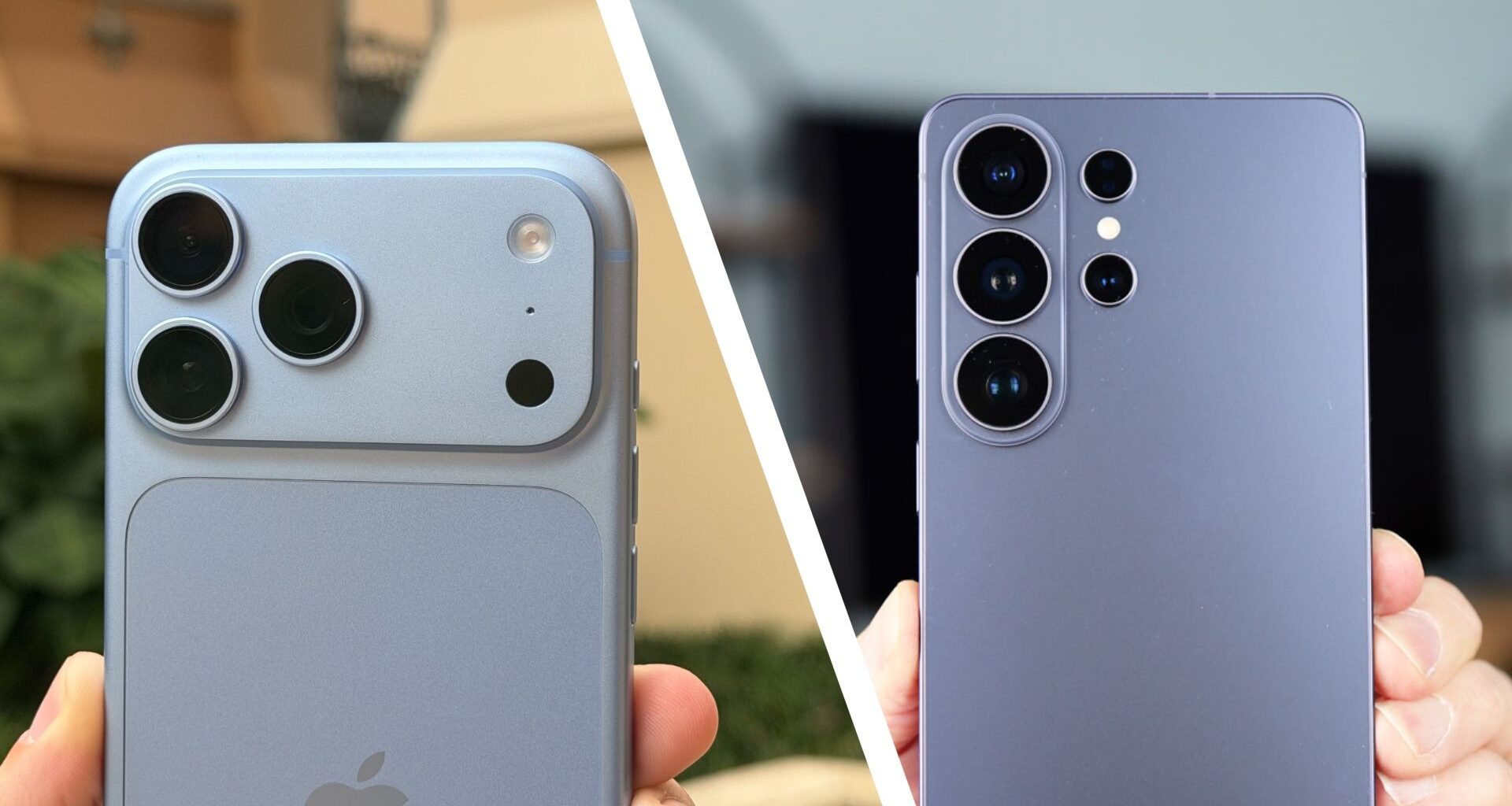 The iPhone 18 Pro Max and Samsung Galaxy S26 Ultra being held in the hand
