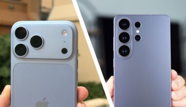 The iPhone 18 Pro Max and Samsung Galaxy S26 Ultra being held in the hand