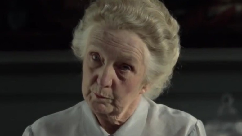 Miss Marple looking up