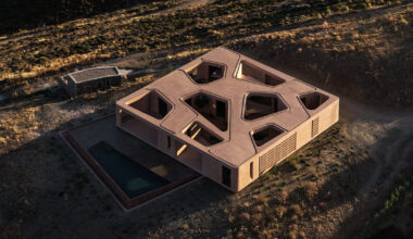 MOLD punctures greek island 'M residence' with open-air courtyards