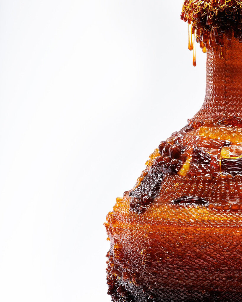 these glowing amber sculptures begin with a natural polymer produced by tiny insects - 1