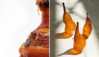 amber sculptures begin with a natural polymer produced by insects