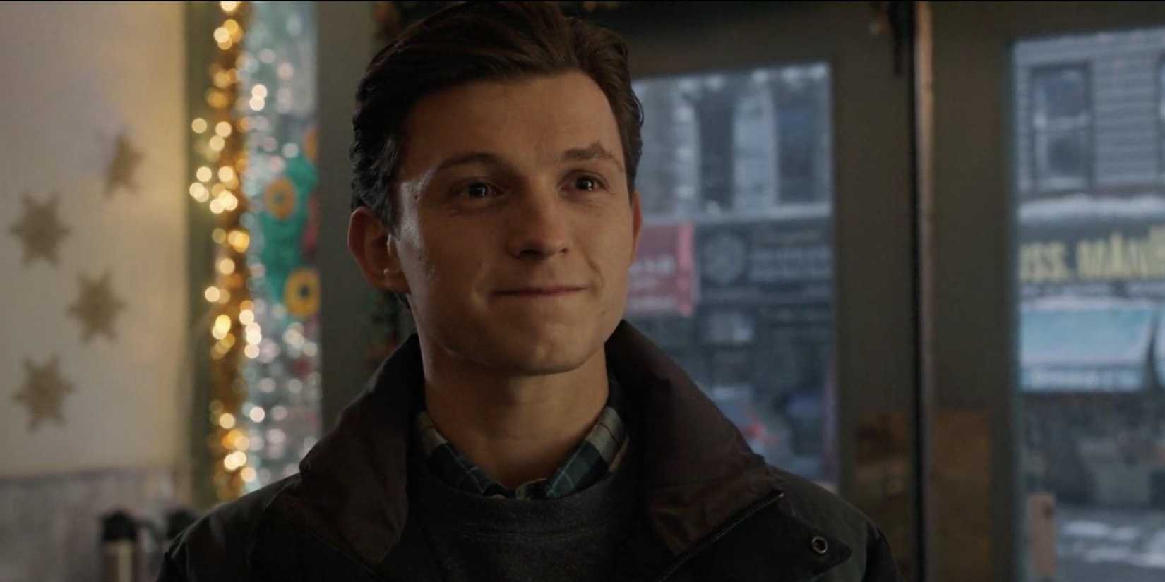 Peter Parker looking bittersweet at the end of Spider-Man: No Way Home