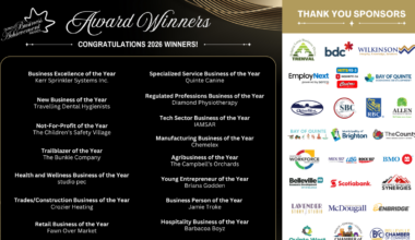 Winners announced for Quinte Business Achievement Awards