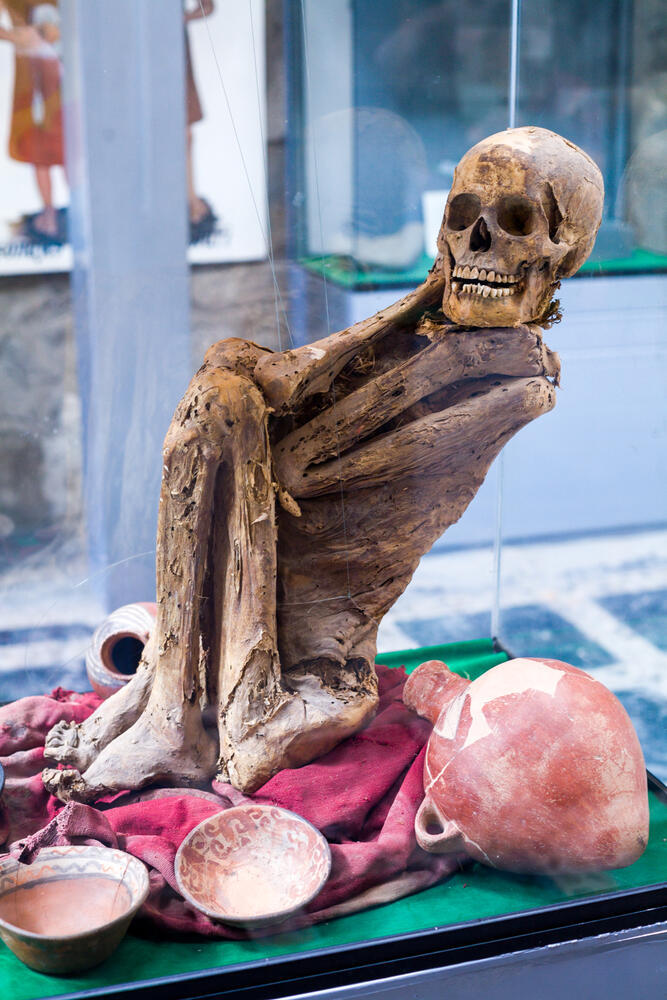 Example of burial practices during Peru’s Wari Empire (Photo: Christian Vinces/Shutterstock) דוגמה לאופן בו נקברו אנשים בתקופת אימפריית הווארי בפרו