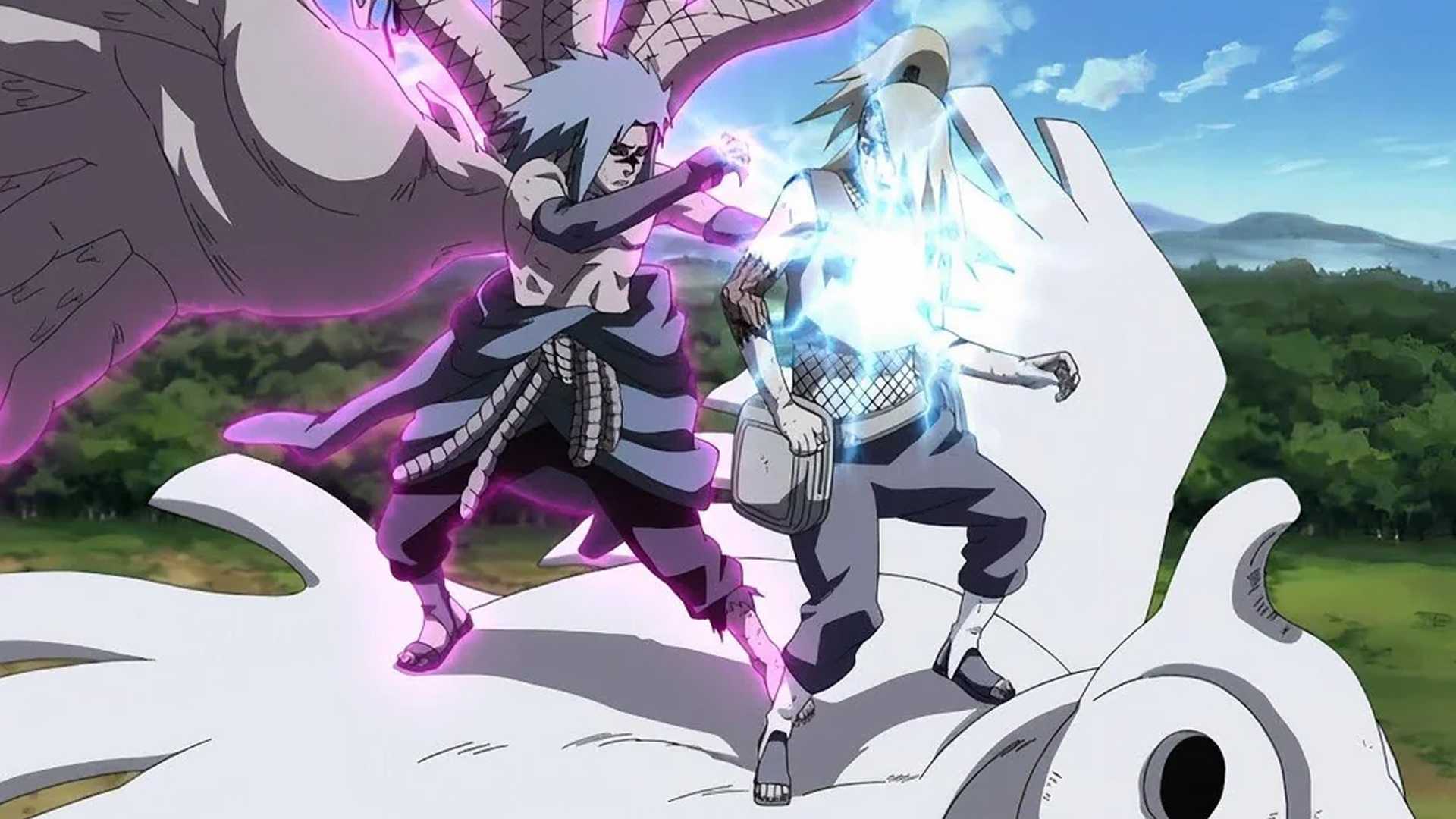 Sasuke vs Deidara Naruto Shippuden