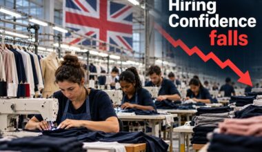 UK hiring confidence falls to 15% amid labour costs