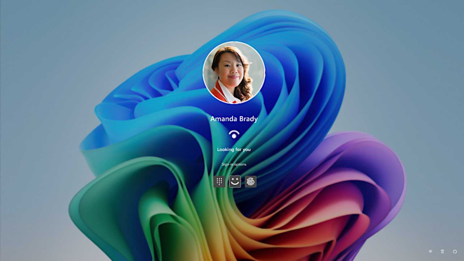 A Hello login screen for Windows 11.