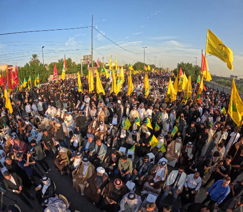Militia celebrations in Baghdad marking the US (Sabereen News Telegram channel, September 30, 2026)