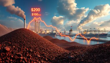 Iron ore pricing correction with market trends.