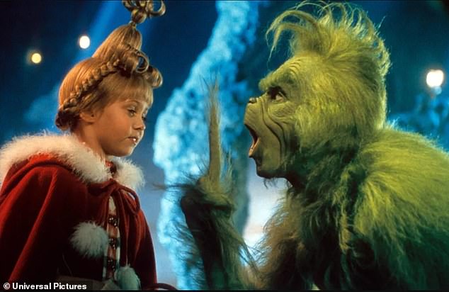 Taylor released her first song Where Are You Christmas? in 2000 at the tender age of seven for the soundtrack of How the Grinch Stole Christmas, in which she starred as Cindy Lou Who (L) opposite Jim Carrey (R)