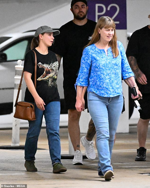 Bindi Irwin and her mother Terri dressed for comfort as they attended a fancy lunch in Beverly Hills on Monday