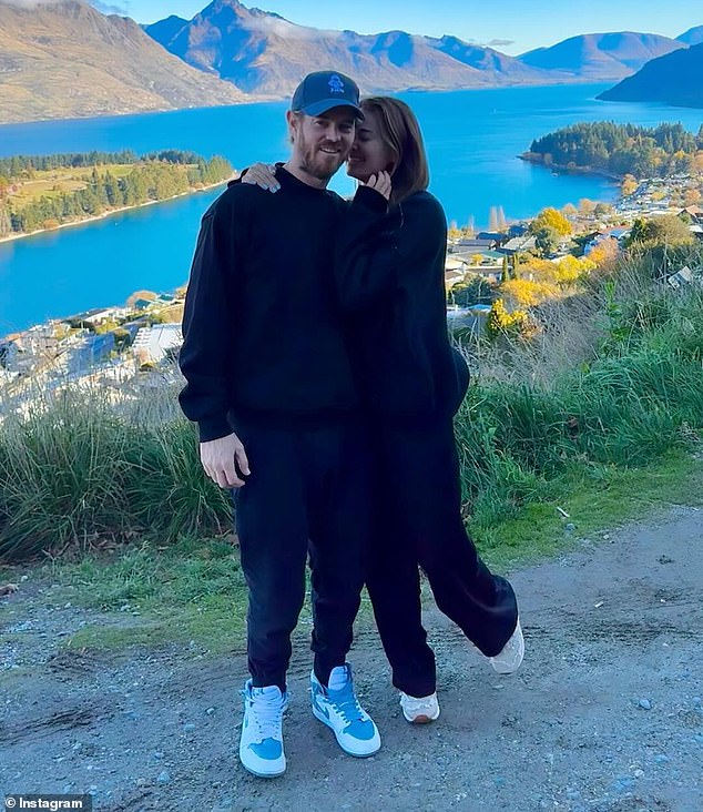 After the lunch, Dina and her guests retired to the home of her on-again, off-again boyfriend John 'Herman' Winning Jr. (left) for an after-party at his so-called 'rave cave'