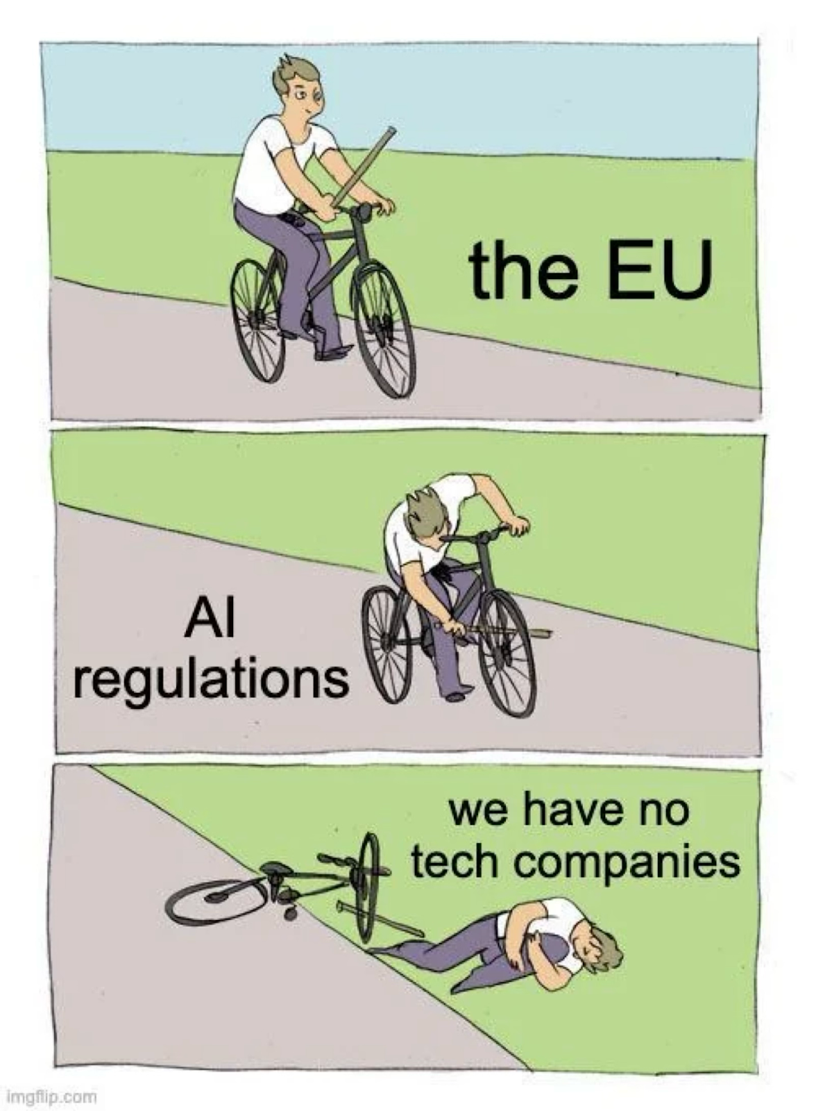 Internet meme response to the European Union AI Act.