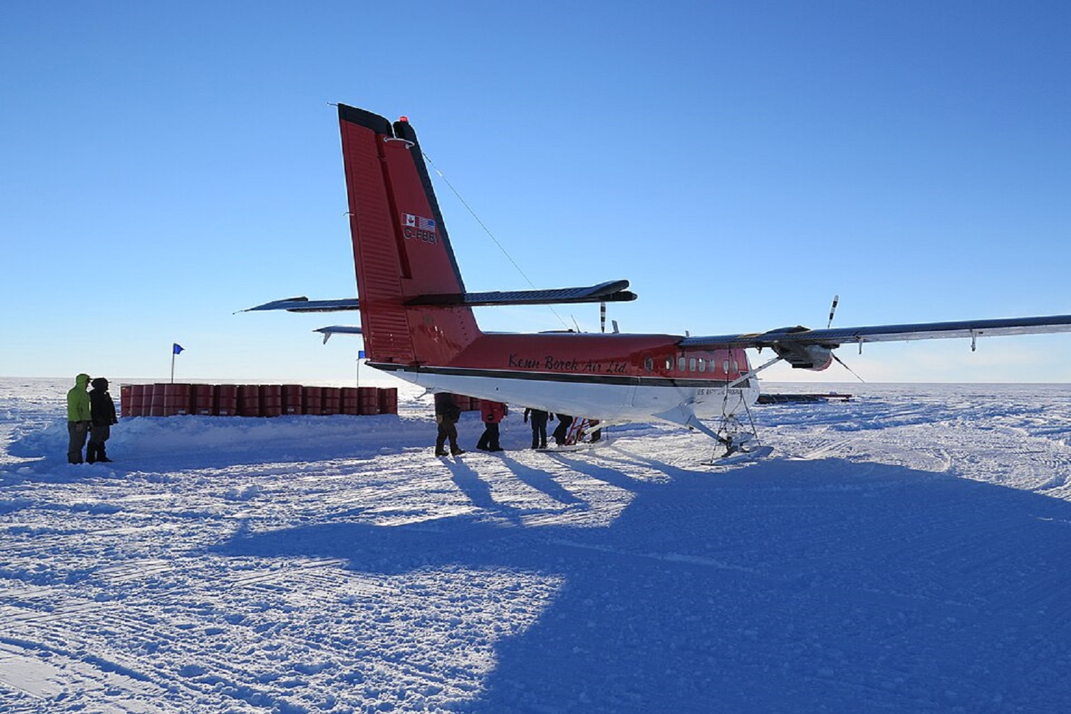 Scientists on Thwaites Glacier in western Antarctica in 2019.
