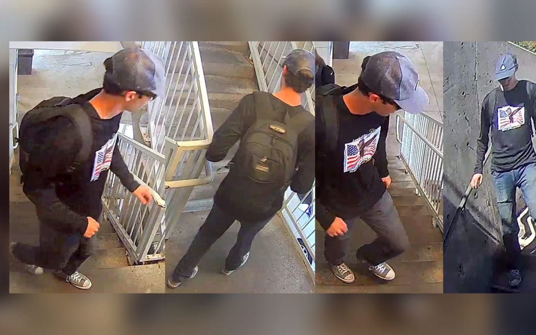 Images of the suspect in Charlie Kirk's shooting death, now identified as Tyler Robinson, released by the Utah Department of Public Safety.
Mandatory Credit:	Utah Department of Public Safety via CNN Newsource