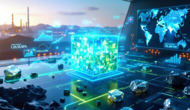 Futuristic visualization of lithium market outlook.