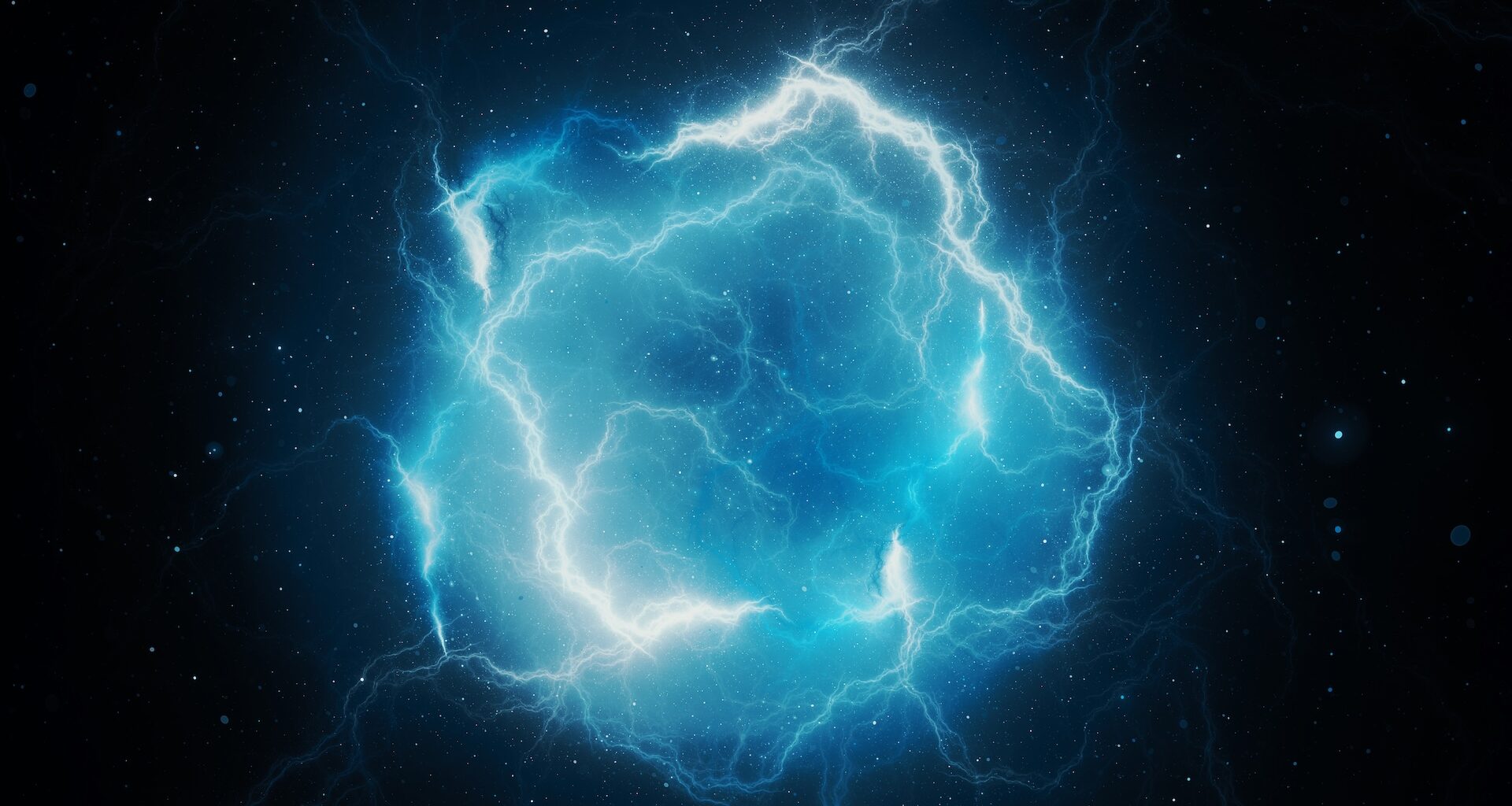 a blue ball of lightning