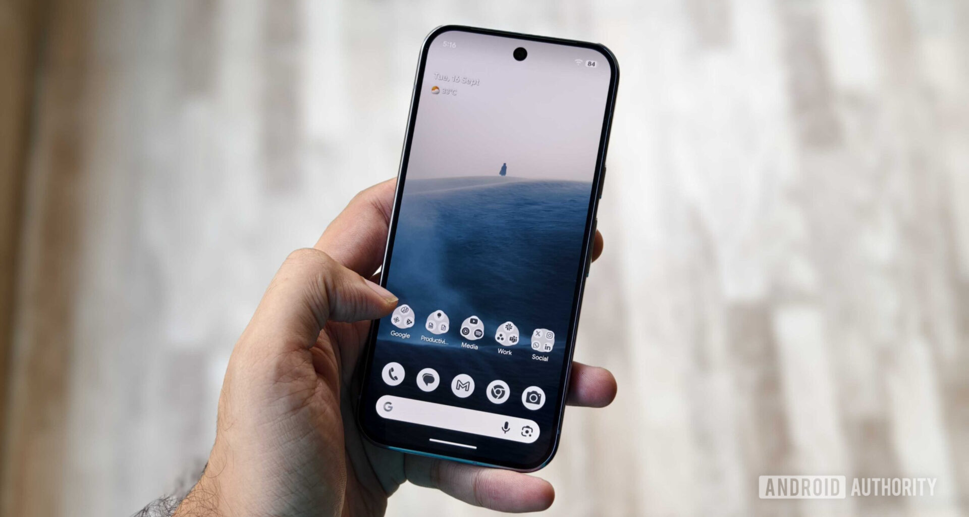 Google Pixel 10 Pro screen.