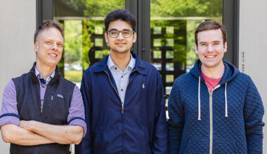 Left to right: Tim Ellis (CTO), Krish Wadhwani (Co-Founder and CEO), and David Hyde (Chief Science Officer).