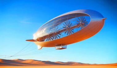 Illustration of the S1500 airborne wind turbine successfully completing its maiden flight in northwest China.