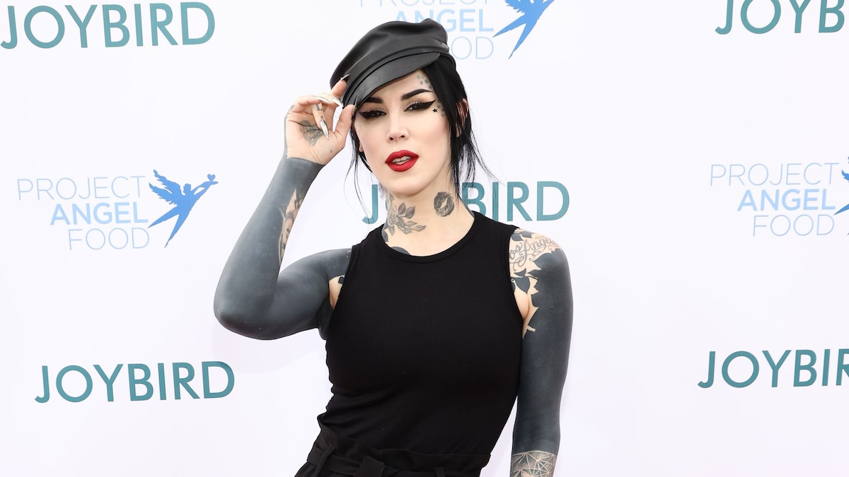 Kat Von D unveils tattoo transformation after blacking out over 80% of her body