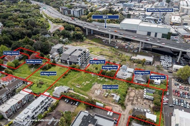 74 and 76 Gillies Avenue, next to Westfield Newmarket, in Auckland, have returned to sale. The agent selling the properties denies they sold in May. Photo / Supplied