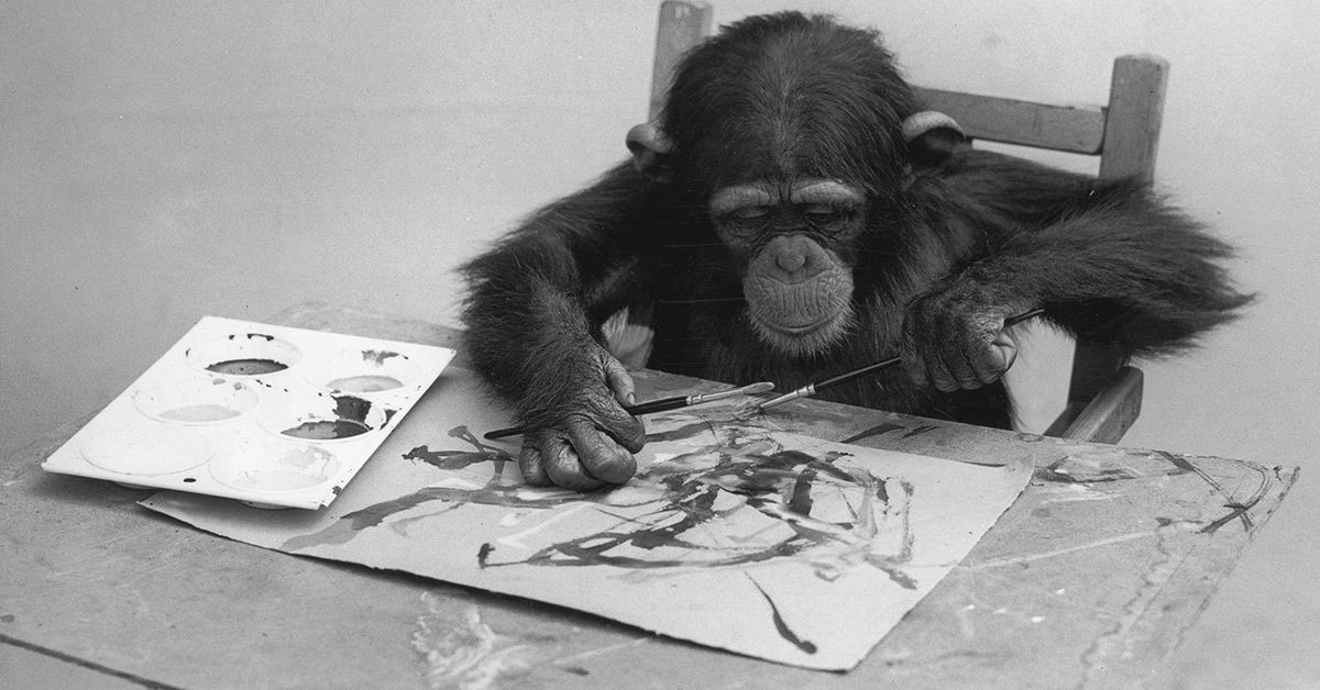 Today in History - September 17: Chimpanzee blows the minds of art critics