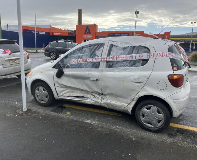 One of the vehicles involved in the crash. Photo: Mark John