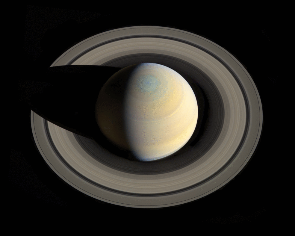 Simulation of what will happen to Saturn's rings unless something replenishes them, given the current rate of loss. Simulation of what will happen to Saturn's rings unless something replenishes them, given the current rate of loss.