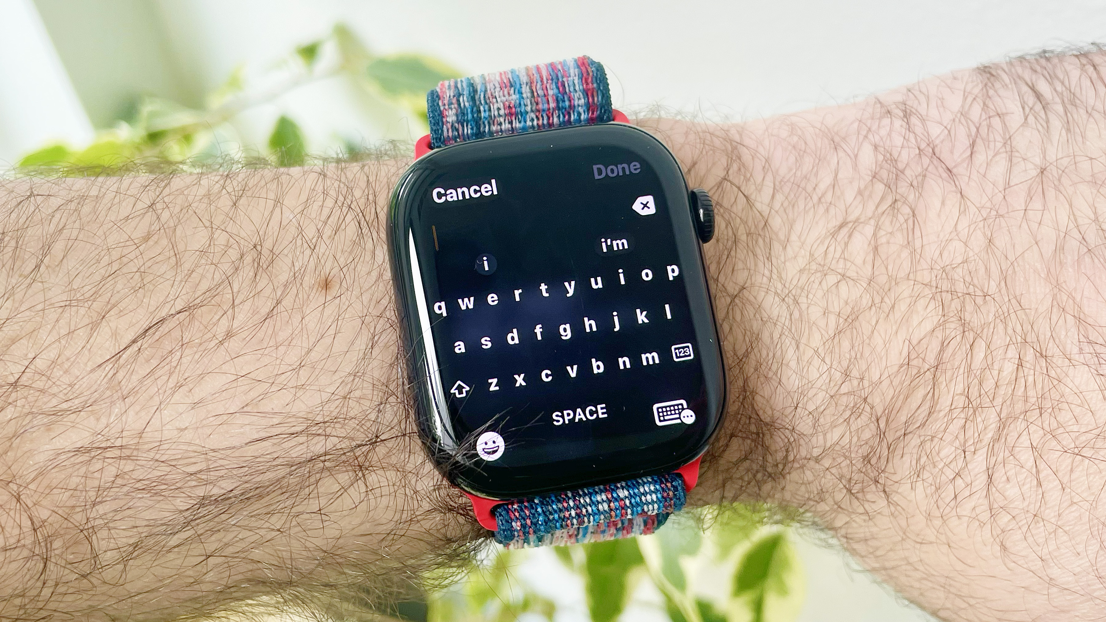 Apple Watch Series 10 close-up on a user's wrist showing the different options within the Apple Watch Notes app, launched with watchOS 26