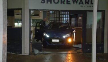 Car smashes into restaurant, fire started, during Orewa burglary
