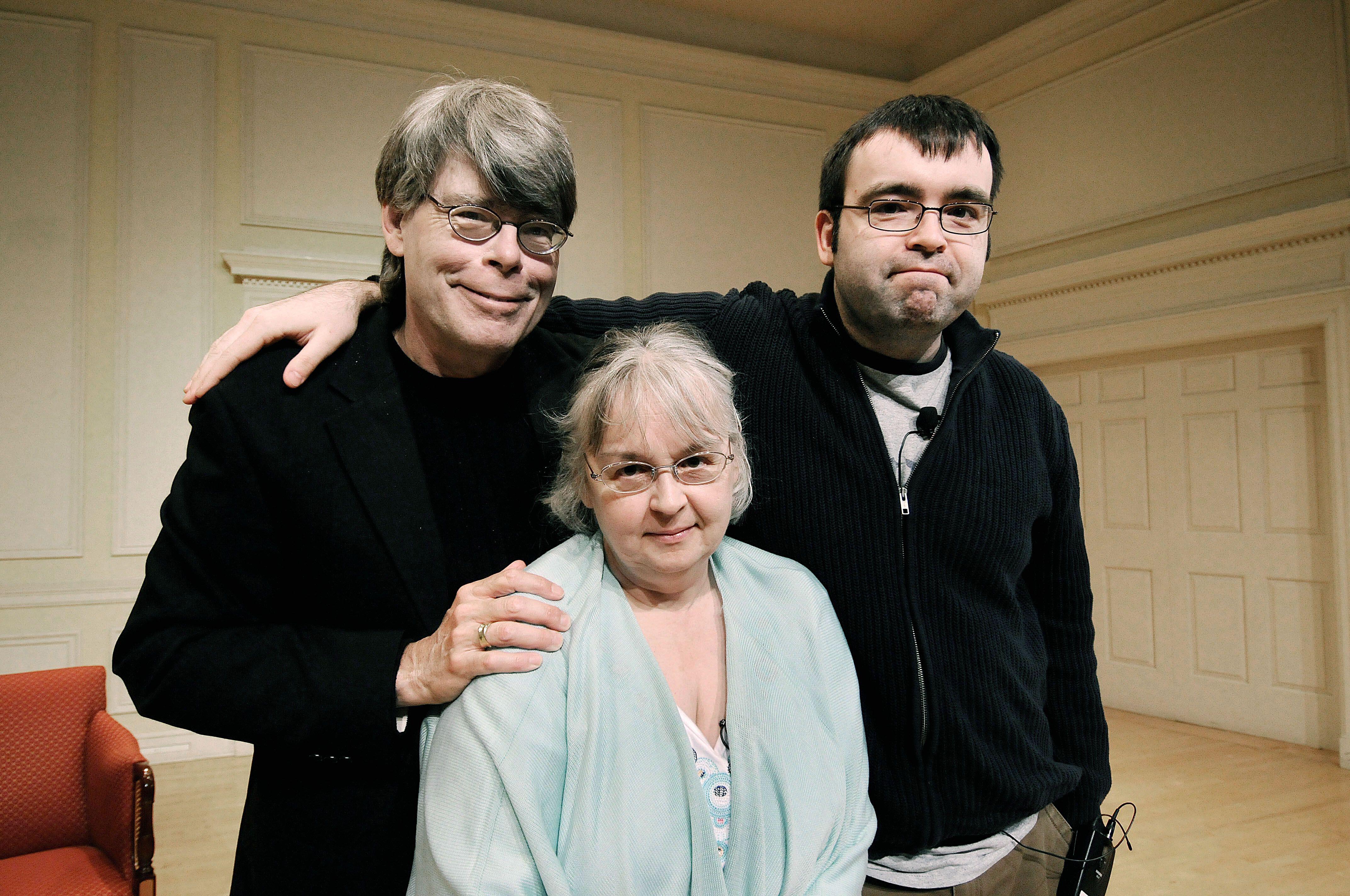 Stephen King with his wife Tabitha and son Owen.