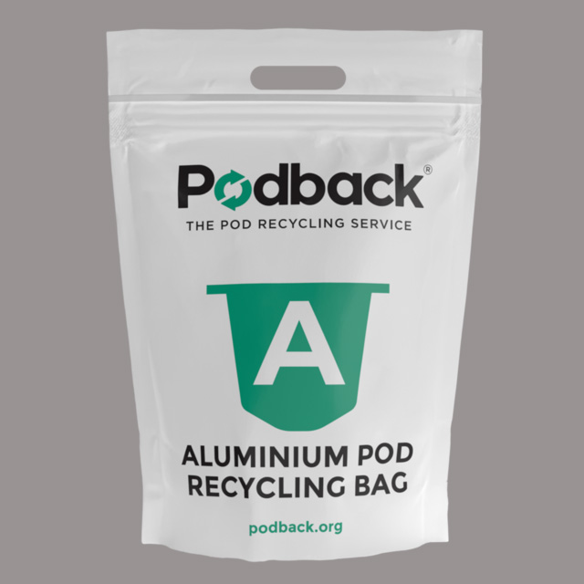Podback aluminium pod recycling bag.