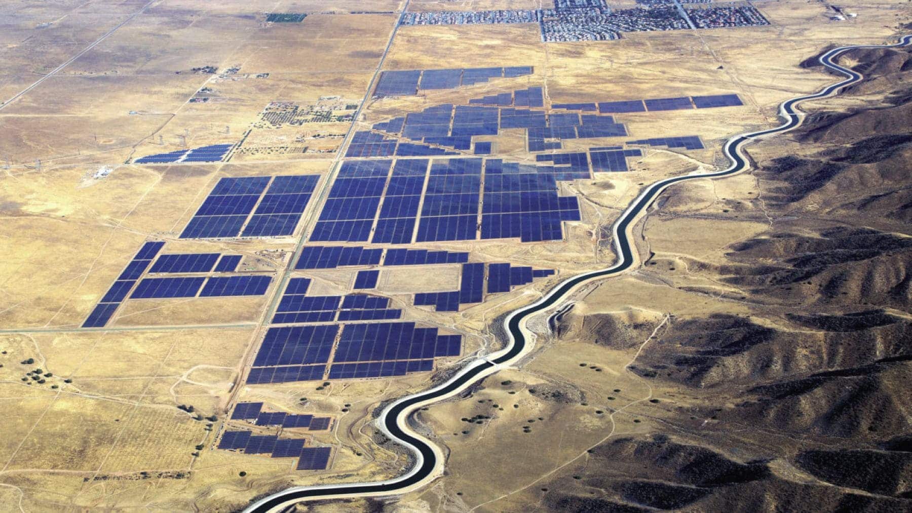 Vast solar panels cover China’s desert