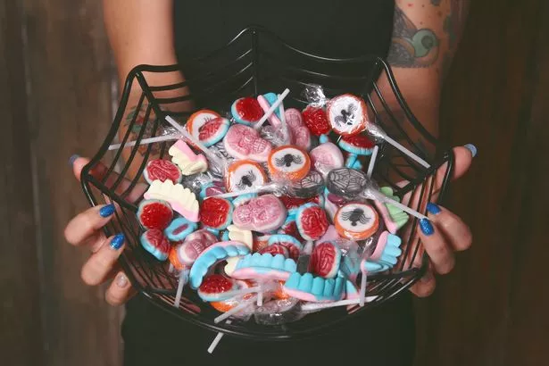Halloween basket of sweets