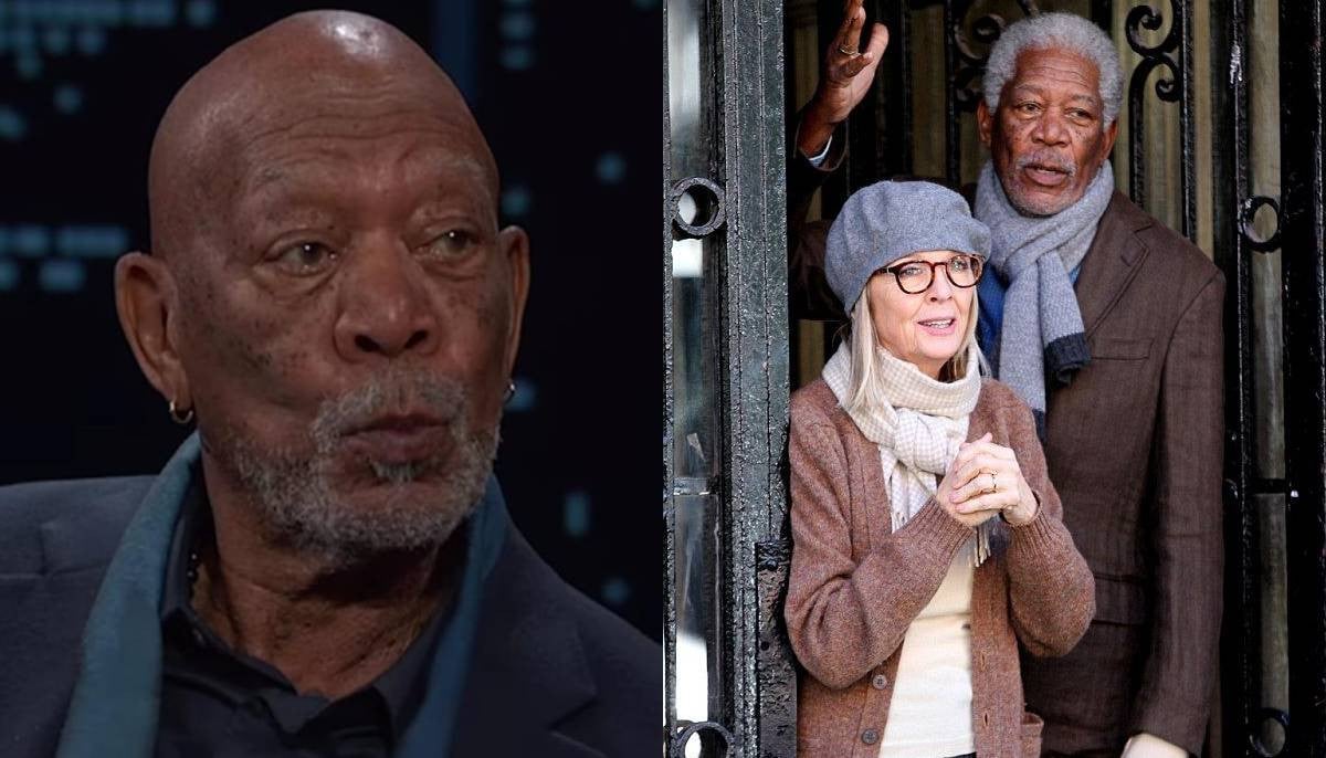 Morgan Freeman learns he was Diane Keaton's best kiss: Watch his reaction