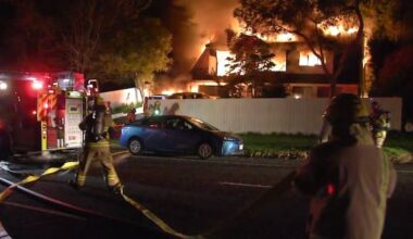 Crews battle huge house fire in Auckland overnight
