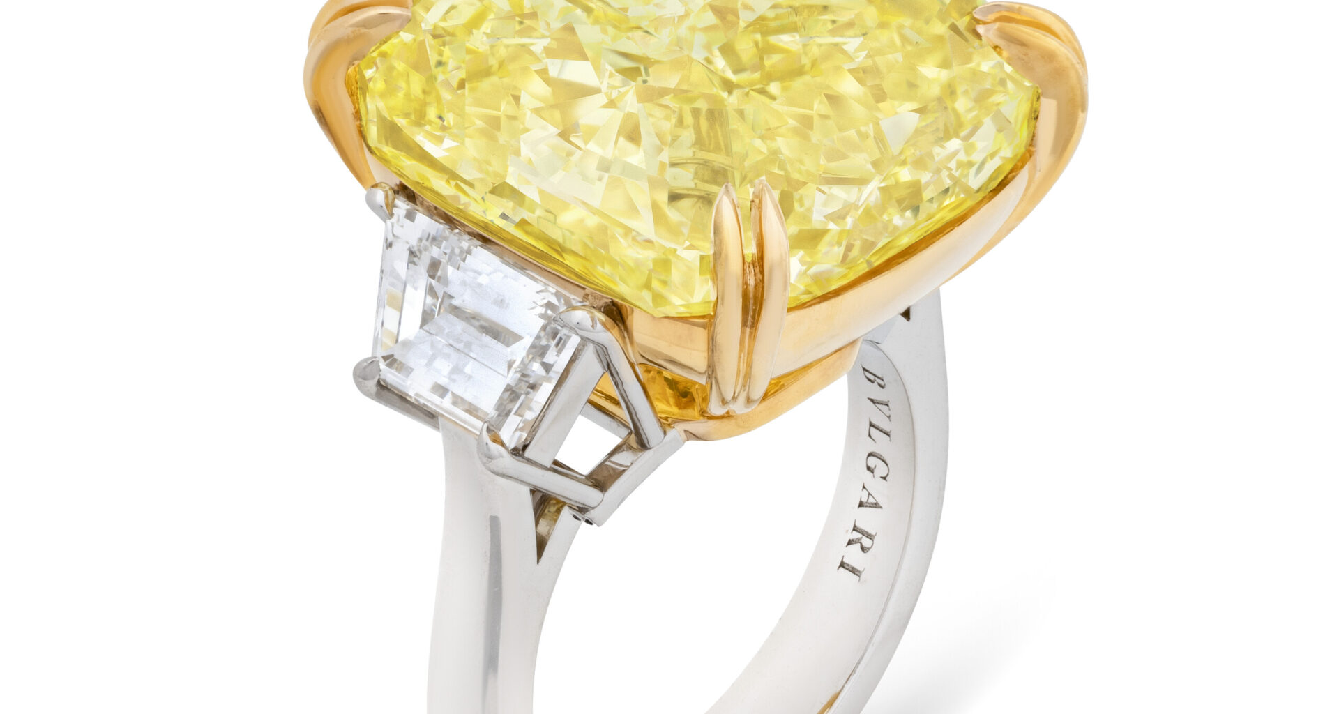 BULGARI COLOURED DIAMOND AND DIAMOND RING