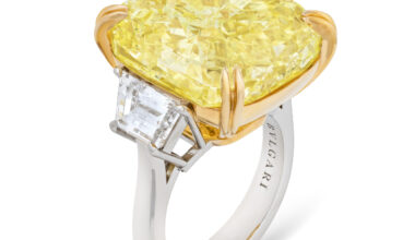 BULGARI COLOURED DIAMOND AND DIAMOND RING