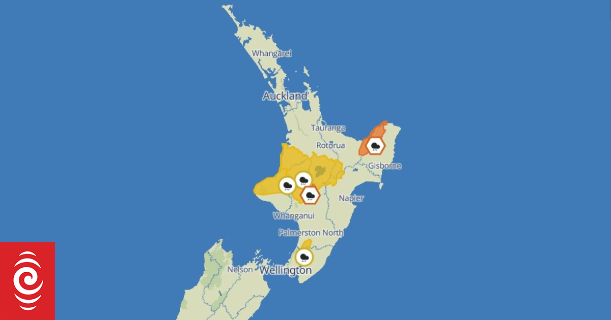 Weather: Heavy rain and thunderstorms in parts, while Hawkes Bay heads for heat in high 20s
