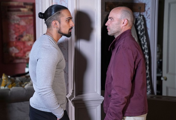 Ravi with Teddy in EastEnders