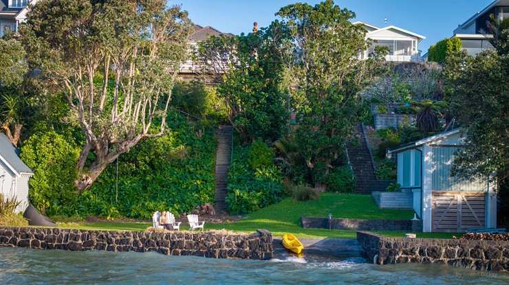 The brick and tile home on Rawene Avenue, in Auckland’s Westmere, could be bowled and replaced with a trophy residence. Photo / Supplied