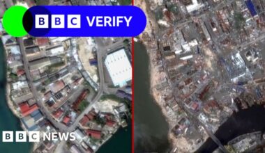 Assessing Hurricane Melissa damage in Black River, Jamaica