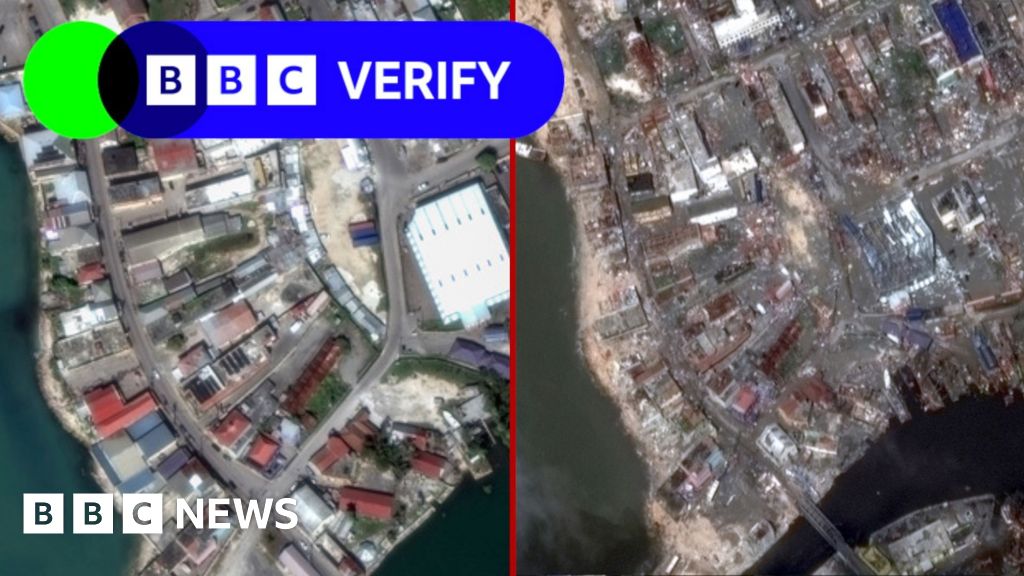 Assessing Hurricane Melissa damage in Black River, Jamaica