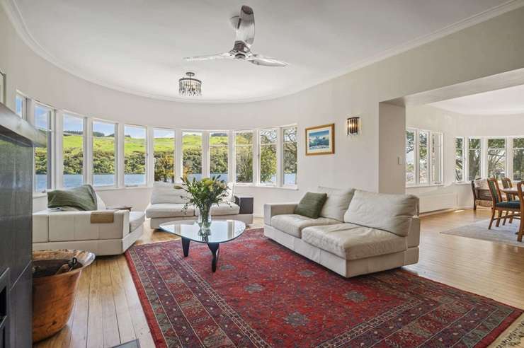 The seven-bedroom, five-bathroom Art Deco home lakefront home is a Lake Rotoiti icon. Photo / Supplied