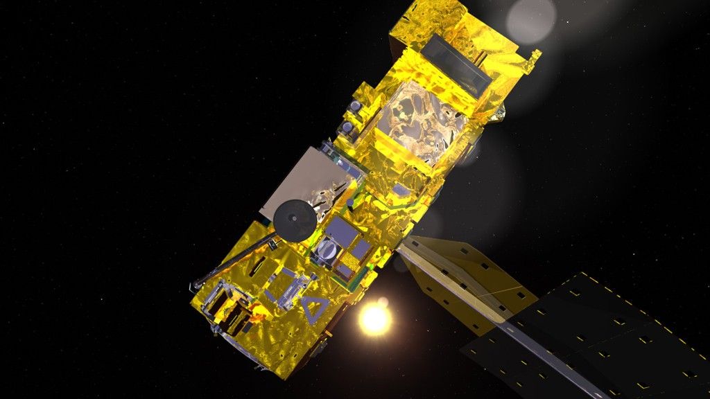 Aqua, a flagship of NASA's Earth Observing System, includes instruments that observe clouds, oceans, snow cover, ice and vegetation.