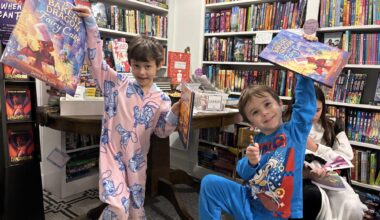 Booked pajama party for children’s book ‘The Bakery Dragon and the Fairy Cake’