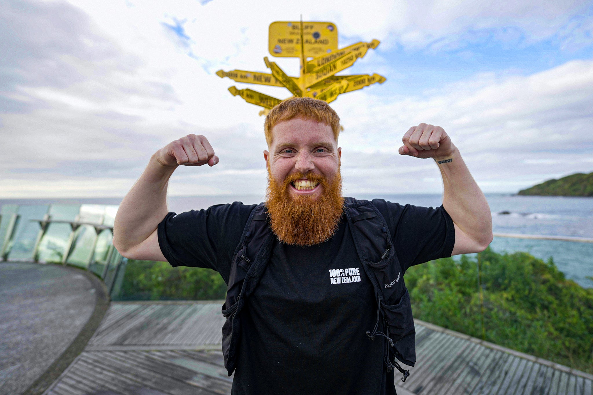 Russ Cook during his most recent New Zealand running challenge